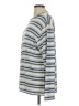 Theia Stripes Silver Blue Long Sleeve Top Size M - photo 5