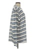 Theia Stripes Silver Blue Long Sleeve Top Size M - photo 4