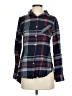 UG Apparel 100% Cotton Plaid Blue Long Sleeve Button-Down Shirt Size S - photo 1