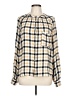 Pilcro Plaid Ivory Long Sleeve Blouse Size L - photo 1