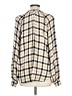 Pilcro Plaid Ivory Long Sleeve Blouse Size L - photo 2