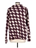 Ann Taylor Houndstooth Burgundy Pullover Sweater Size L - photo 2