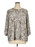 Lila Rose 100% Polyester Gray 3/4 Sleeve Blouse Size XL - photo 1