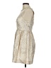 Cooperative Metallic Ivory Cocktail Dress Size 6 - photo 5