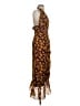 Keepsake Floral Brown Cocktail Dress Size XS - photo 4
