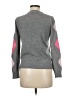 Les Copains 100% Cashmere Argyle Gray Cashmere Pullover Sweater Size EU (IT) 42 / US 6 - photo 2