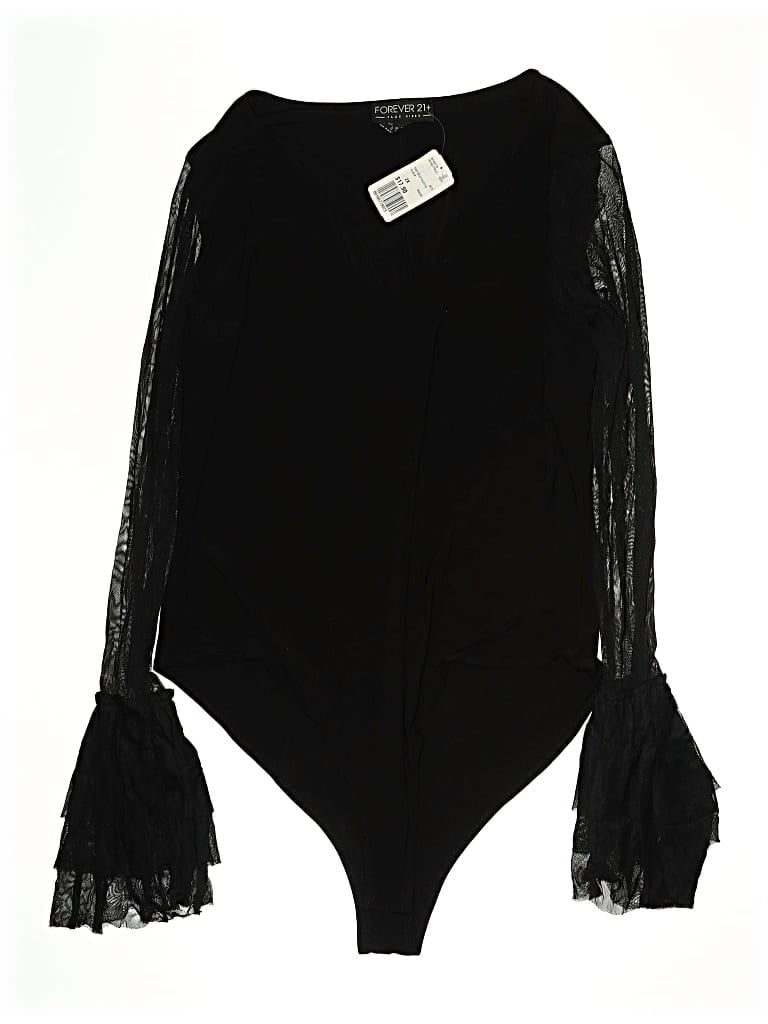 Forever 21 Plus Bodysuit In Black