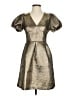 Ann Taylor LOFT Metallic Silver Cocktail Dress Size 0 (petite) - photo 1