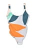Unbranded Color Block Gray One Piece Swimsuit Size XS - photo 1