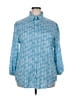 Unbranded Polka Dots Blue 3/4 Sleeve Blouse Size 4X - photo 1
