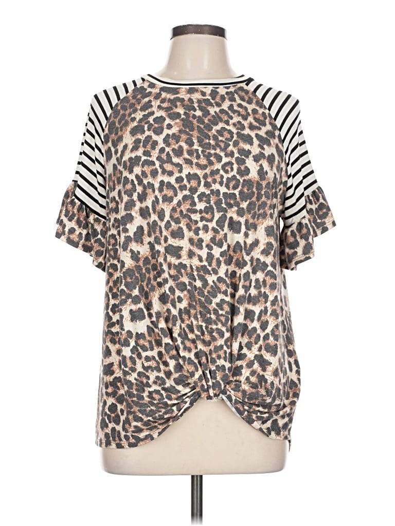 Pre-owned Lovely Melody Short Sleeve T-shirt In Brown