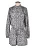 MICHAEL Michael Kors 100% Polyester Tweed Floral Silver Romper Size M - photo 1