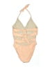 PilyQ Solid Tan One Piece Swimsuit Size L - photo 2