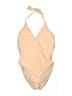 PilyQ Solid Tan One Piece Swimsuit Size L - photo 1