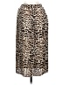 Express 100% Polyester Animal Print Brown Casual Skirt Size 0 - photo 1