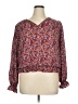 Chenault 100% Polyester Burgundy 3/4 Sleeve Blouse Size XL - photo 1