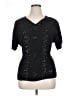Braja 100% Viscose Stars Black Short Sleeve Top Size 1X - photo 1