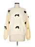 VOY 100% Polyester Hearts Ivory Pullover Sweater Size L - photo 1
