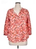 Unbranded 100% Cotton Orange Pink 3/4 Sleeve Blouse Size 0X (estimated) - photo 1