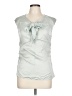 Ann Taylor Silver Sleeveless Silk Top Size 10 - photo 1