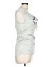 Ann Taylor Silver Sleeveless Silk Top Size 10 - photo 4