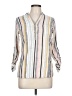 Chic Connection Stripes Ivory 3/4 Sleeve Blouse Size L - photo 1