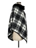 Unbranded Plaid Chevron-herringbone Gray Brown Poncho Size P (petite) - photo 1