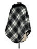 Unbranded Plaid Chevron-herringbone Gray Brown Poncho Size P (petite) - photo 4