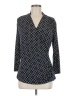 41Hawthorn Argyle Blue 3/4 Sleeve Blouse Size M - photo 1