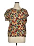 Shein 100% Polyester Floral Gold Short Sleeve T-Shirt Size XL - photo 1