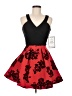 Crystal Doll Red Cocktail Dress Size 7 - photo 1