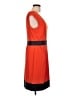 Ann Taylor Color Block Orange Casual Dress Size 12 - photo 4