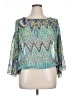 Beige by ECI 100% Polyester Teal 3/4 Sleeve Blouse Size XL - photo 1