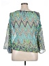 Beige by ECI 100% Polyester Teal 3/4 Sleeve Blouse Size XL - photo 2
