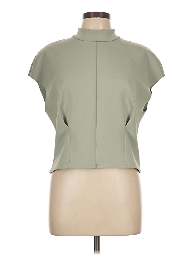 Pre-owned Express Sleeveless Top Green High Neck Tops