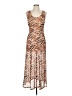 Louna 100% Polyester Animal Print Tan Cocktail Dress Size M - photo 1
