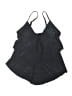 Aqua Green Solid Black Swimsuit Top Size S - photo 1