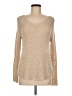 Poof! Metallic Tan Pullover Sweater Size M - photo 1
