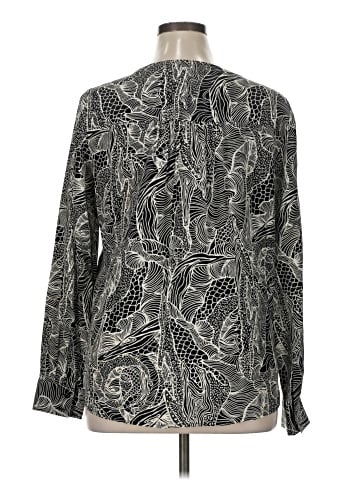 Diane von Furstenberg Long Sleeve Silk Top (view 2)