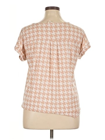 Flower & Feather Short Sleeve Blouse (view 2)