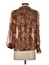 o.p.t 100% Polyester Brown Long Sleeve Blouse Size XS - photo 2