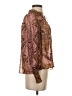 o.p.t 100% Polyester Brown Long Sleeve Blouse Size XS - photo 4