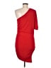 Moda International Solid Red Cocktail Dress Size M - photo 2