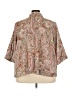Catherines Paisley Tan 3/4 Sleeve Blouse Size 3X - photo 2