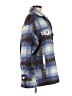 Zara Plaid Blue Coat Size M - photo 4