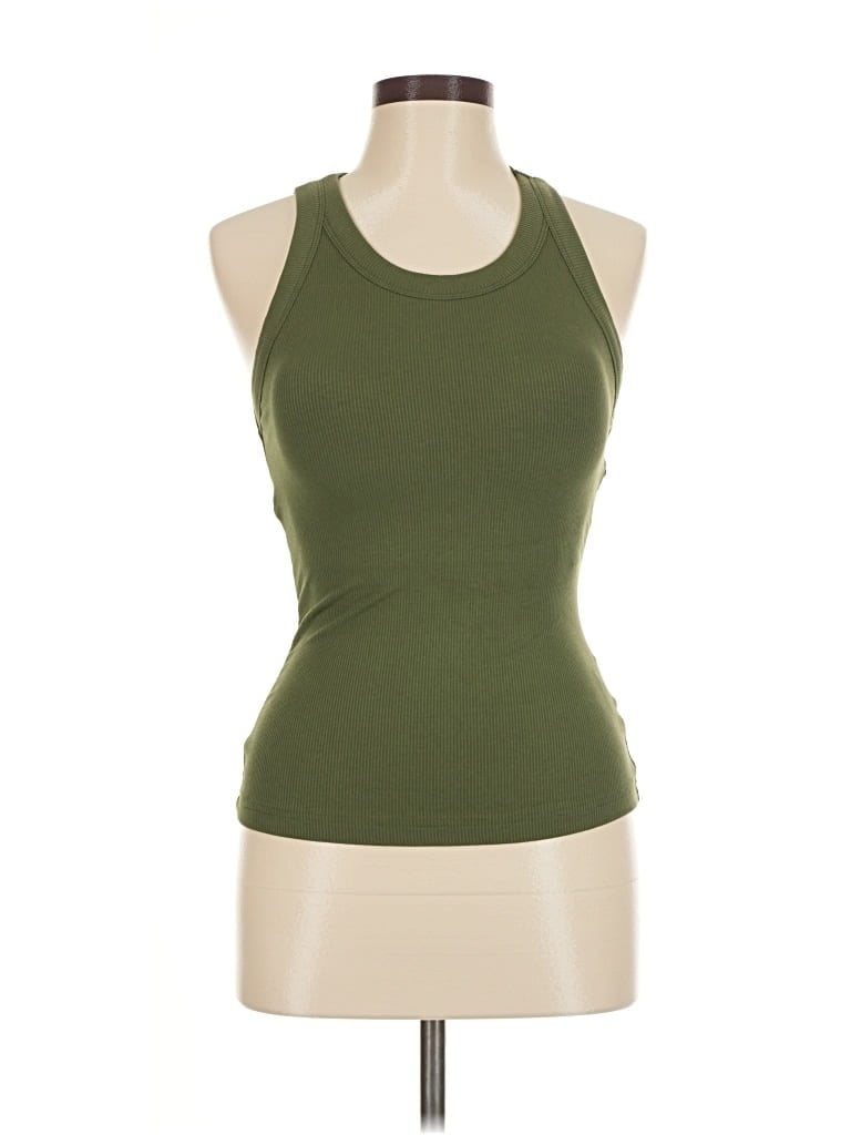 Pre-owned Chicme Tank Top Green Halter Neckline Tops