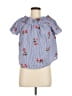 Active USA 100% Polyester Blue Short Sleeve Blouse Size M - photo 1