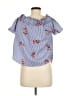Active USA 100% Polyester Blue Short Sleeve Blouse Size M - photo 2
