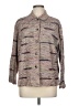 Chico's Design Tweed Gray Long Sleeve Silk Top Size Med (1) - photo 1