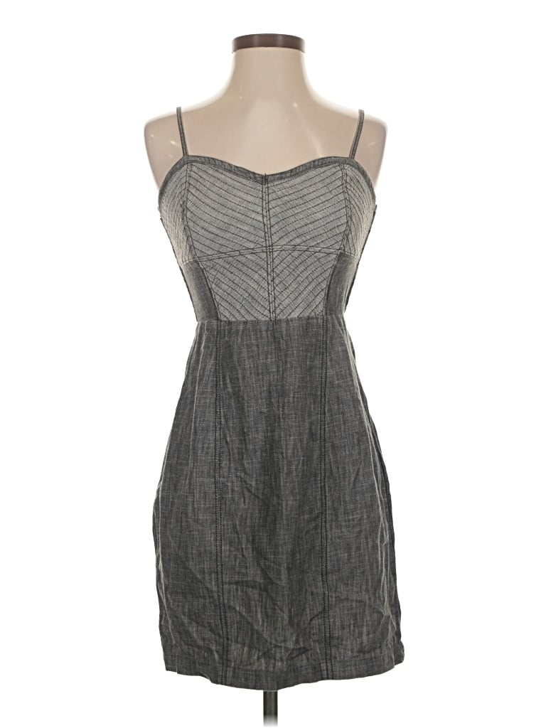 Pre-owned Dkny Jeans Casual Dress In Gray